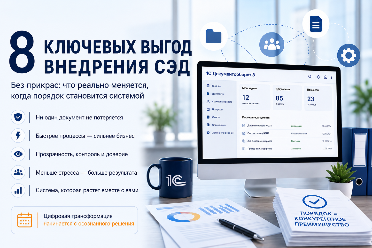 Что на самом деле меняется после внедрения системы электронного документооборота